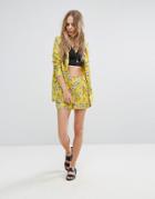 Vero Moda Floral Printed Shorts - Yellow