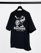 Deus Ex Machina Records Globe Trot T-shirt In Black