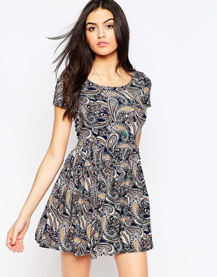 Madam Rage Paisley Printed Skater Dress - Multi