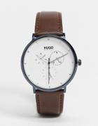 Hugo Boss Essential Watch With Silver Dial-black