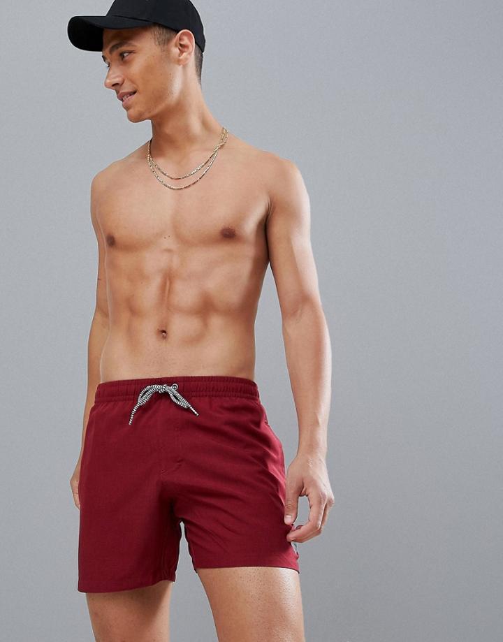 Protest Dave Swim Shorts 16 Inch In Red - Red