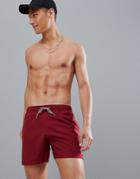 Protest Dave Swim Shorts 16 Inch In Red - Red