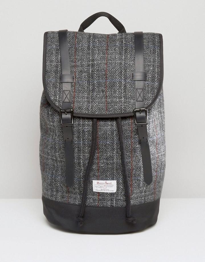 Asos Backpack In Harris Tweed - Gray