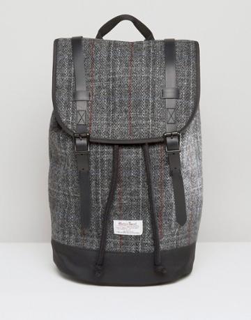 Asos Backpack In Harris Tweed - Gray