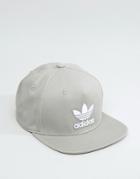 Adidas Originals Trefoil Flat Cap In Gray Bk7324 - Gray