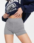 Brave Soul West Legging Shorts In Gray Heather