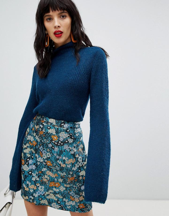 Vero Moda Roll Neck Knitted Sweater-green