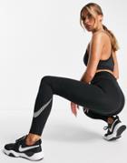 Nike Training Dri-fit Icon Clash Mid Rise Leggings In Black