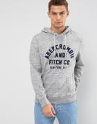 Abercrombie & Fitch Logo Hoodie In Heather Gray - Gray