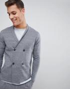 Selected Homme Double Breasted Cardigan - Gray