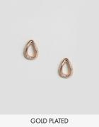 Ted Baker Textured Hoop Small Stud Earring - Gold