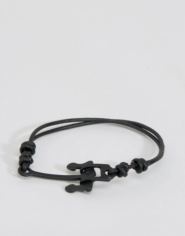Icon Brand Alton Anchor Bracelet In Black - Black