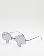 Asos Design Sunglasses In Mushroom Design With Gray Lens-grey