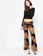 Flynn Skye Patty Flare Pant In Burnt Rose - Rose