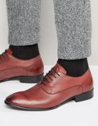 Base London Holmes Leather Oxford Shoes - Red