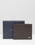 Tommy Hilfiger Eton Mini Billfold Leather Wallet In Brown - Brown