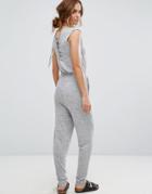 Y.a.s Lace Up Jumpsuit - Gray