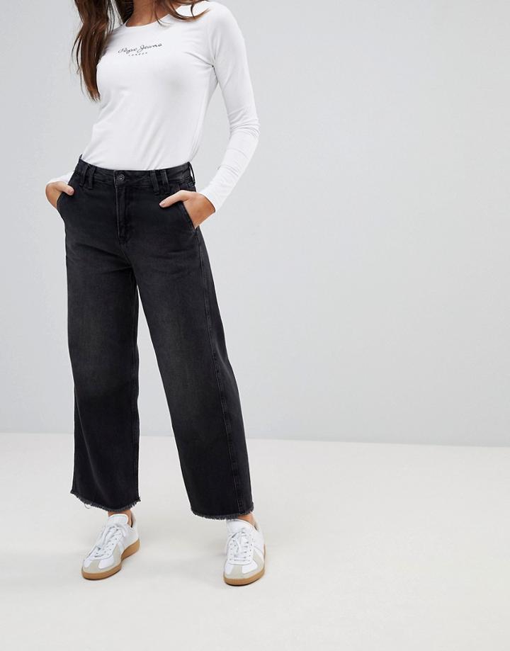 Pepe Jeans Cropped Kick Flared Jeans - Blue