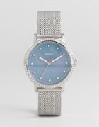 Fossil Es4313 Neely Mesh Watch In Silver - Silver