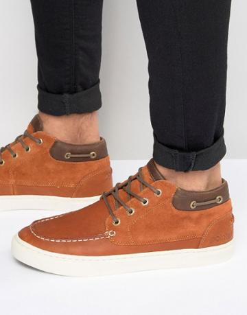 Pointer Taylor Mid Sneakers In Leather - Brown