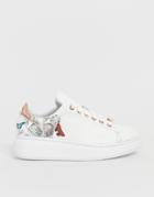 Ted Baker White Leather Floral Chunky Sole Sneakers - White
