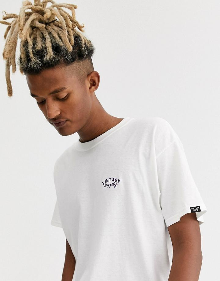 Vintage Supply Embroidered T-shirt In White
