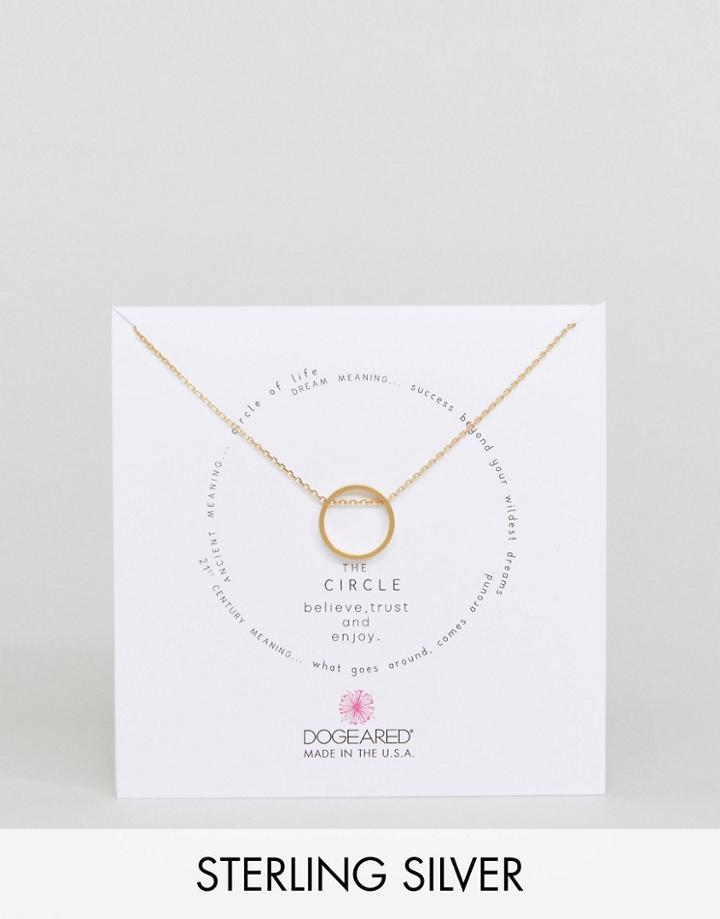 Dogeared Gold Plated The Circle Sliding Ring Reminder Necklace - Gold