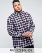 Duke Plus Check Shirt In Navy And Red - Multi