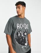 Pull & Bear Ac/dc Blow Up Your Video T-shirt In Black