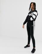 Adidas Originals Side Stripe Super Slim Sweatpants In Black - Black