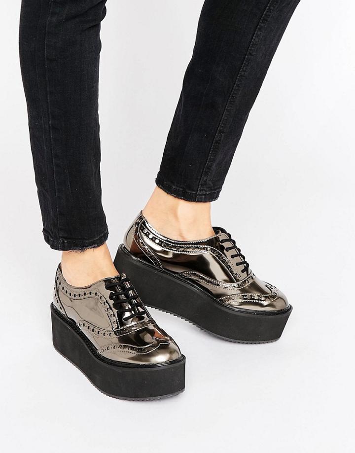Sixtyseven Flatform Brogues - Black