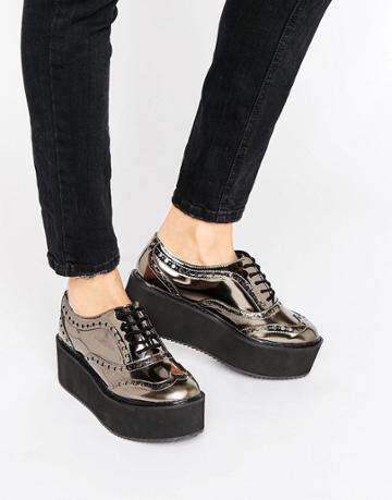 Sixtyseven Flatform Brogues - Black