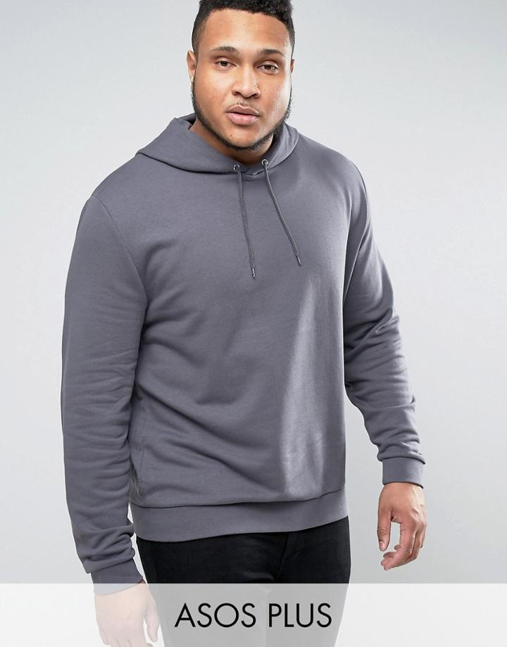 Asos Plus Oversized Hoodie In Gray - Gray