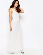 A Star Is Born All Over Embellished Cami Maxi Dress - White
