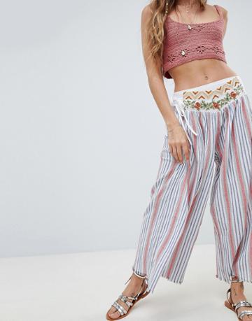 Aratta Stripe Relaxed Wide Leg Pants - Multi