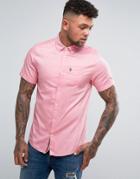 Luke 1977 Sports Oxford Stretch Short Sleeve Shirt - Pink