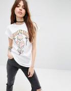 Asos Boyfriend T-shirt With Guns N Roses Print - White