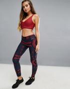 O'neil Red/navy Geo Leggings - Multi