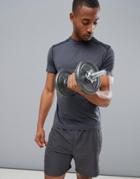 New Look Sport Stretch T-shirt In Gray