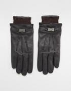 Ted Baker Quiff Gloves In Leather - Black