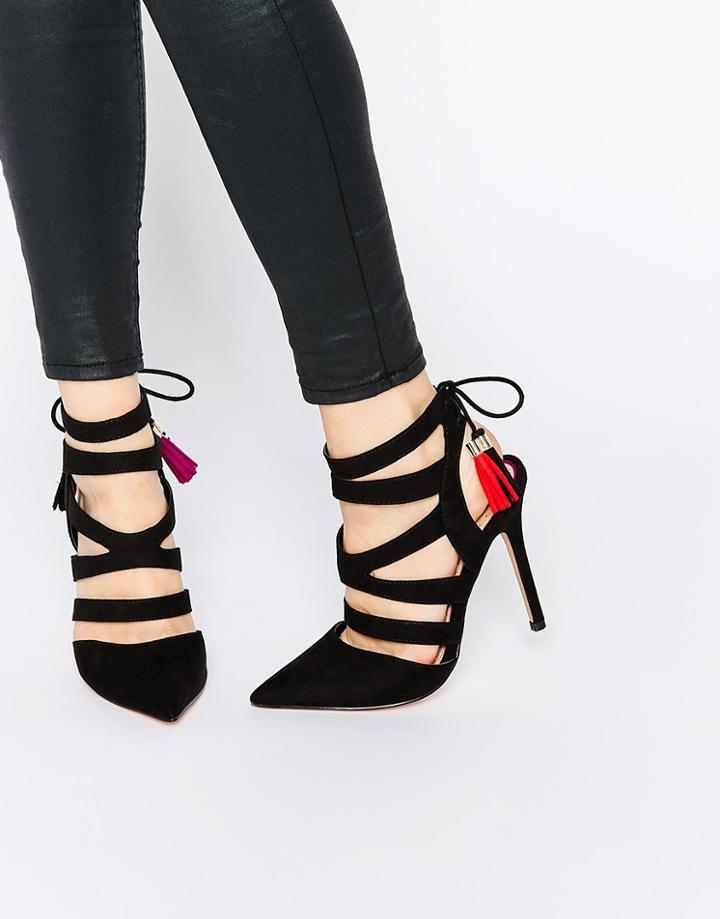 Miss Kg Alana Ghillie Heeled Shoes - Black