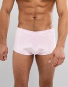Asos Design Swim Shorts In Short Length In Khaki & Mustard 2 Pack - Pink