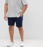 Asos Plus Denim Shorts In Skinny Indigo - Blue