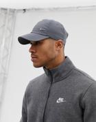 Nike Metal Swoosh Cap In Gray