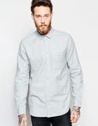 Weekday Delta Flannel Regular Fit Shirt In Light Gray - Gray