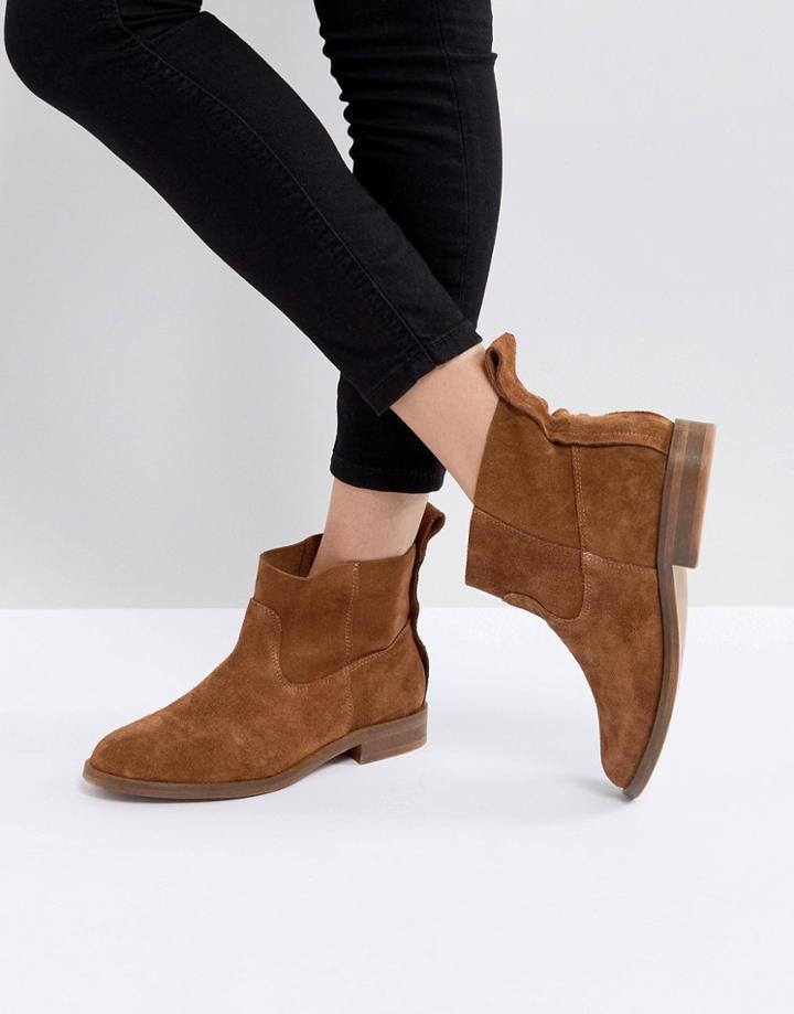 Hudson London Odina Tan Suede Ankle Boots - Tan