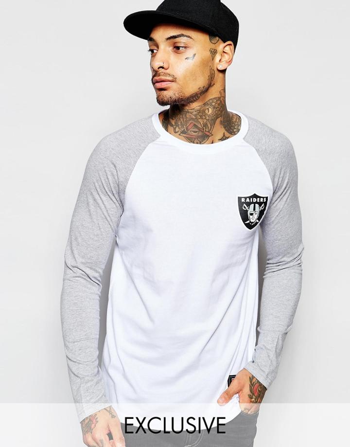 Majestic Raiders Raglan Long Sleeve T-shirt
