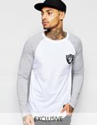 Majestic Raiders Raglan Long Sleeve T-shirt