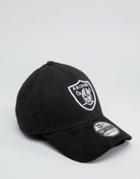 New Era 39thirty Fitted Cap Oakland Raiders In Suede - Black