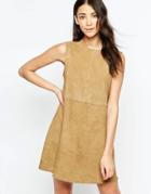 Muubaa Emdem Suede Mini Shift Dress - Arizona Sand